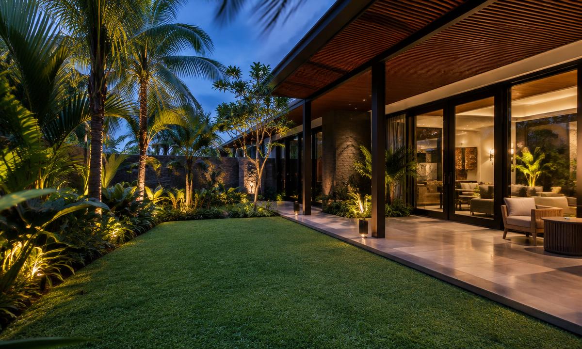 Taman rumah tropis karya Aksara Landscape